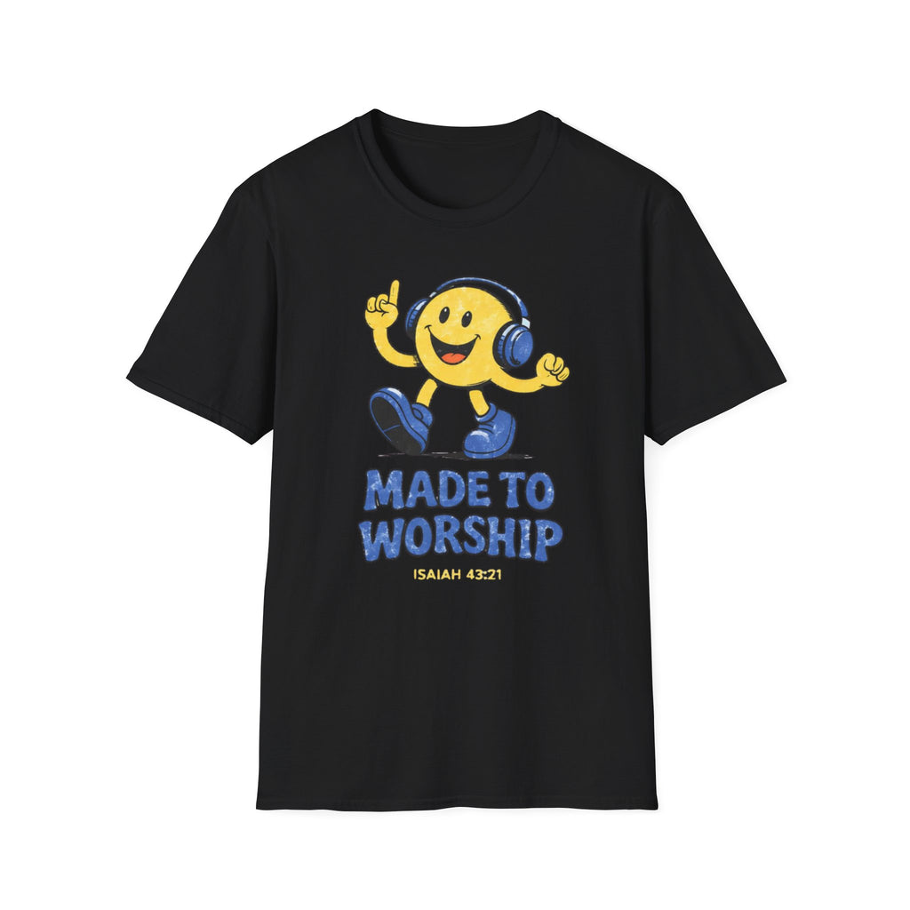 Made to Worship Smiley Blue T-Shirt