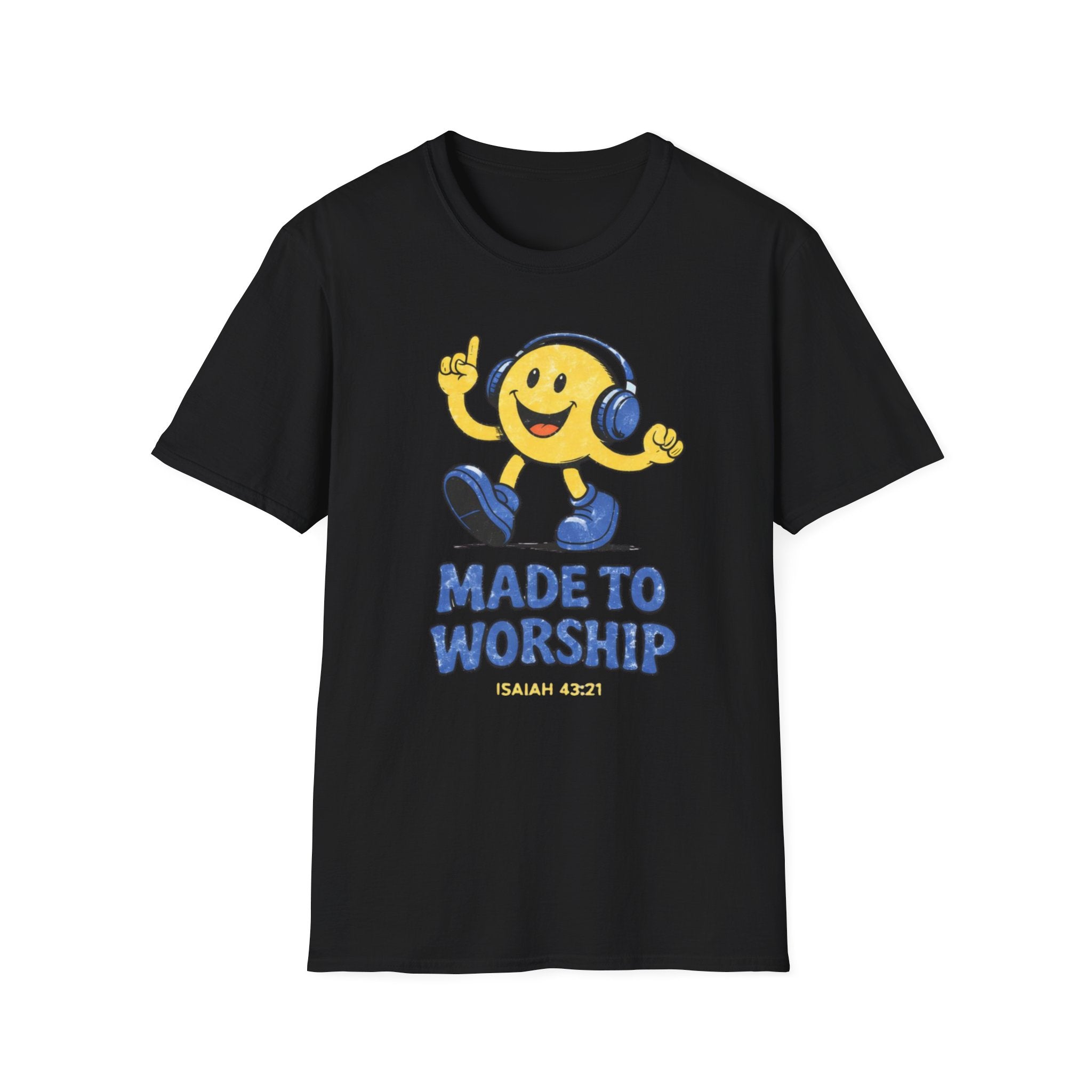 Made to Worship Smiley Blue T-Shirt