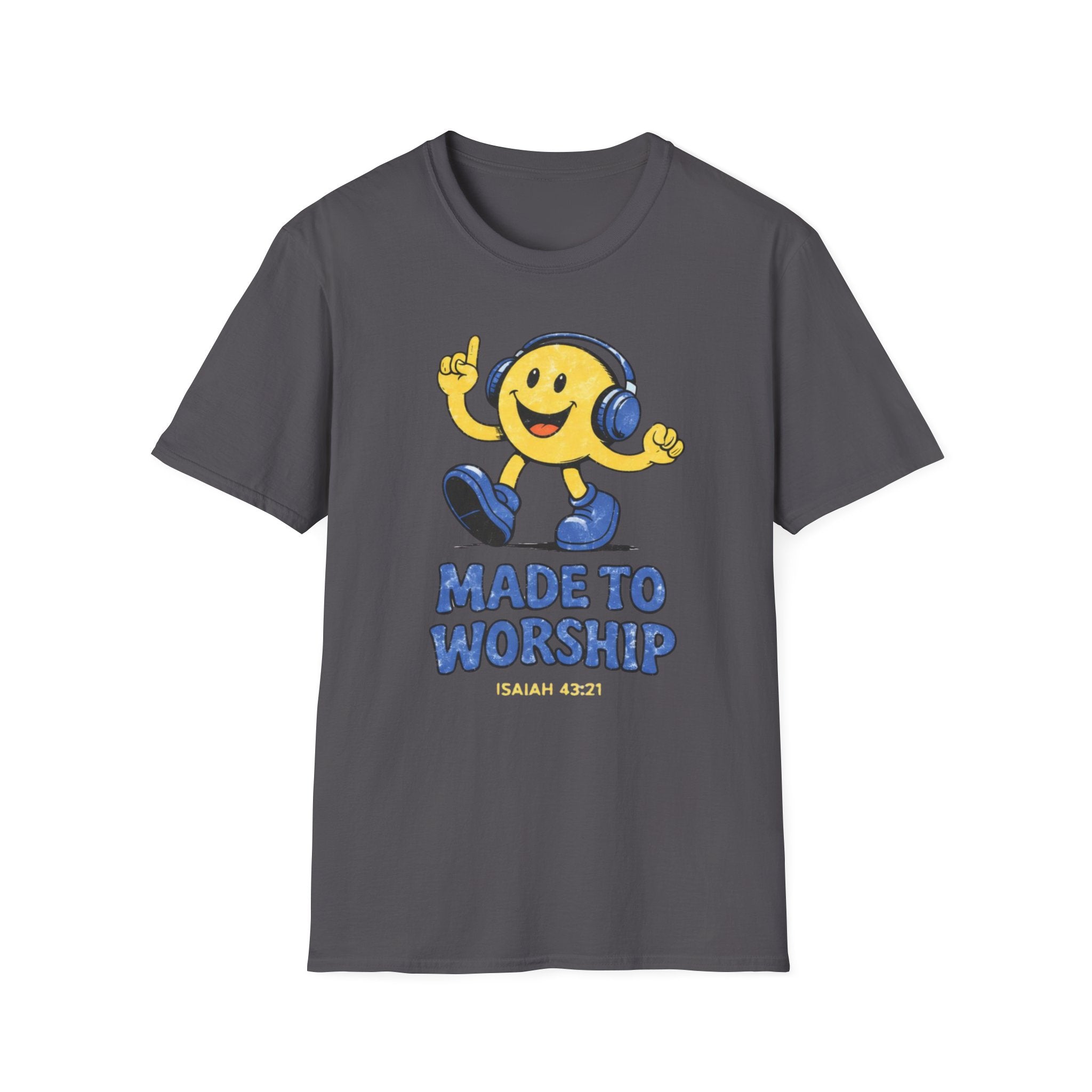 Made to Worship Smiley Blue T-Shirt