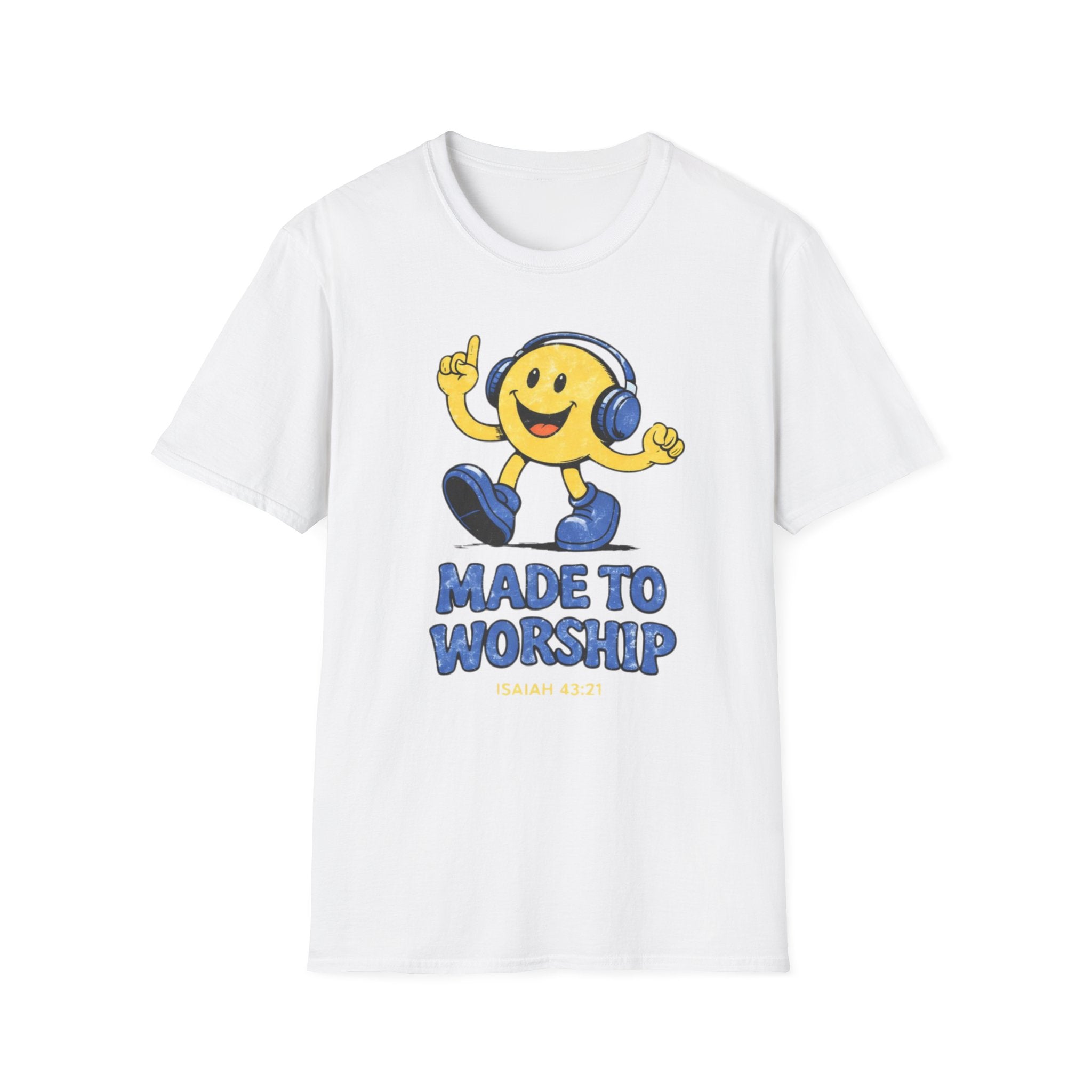 Made to Worship Smiley Blue T-Shirt