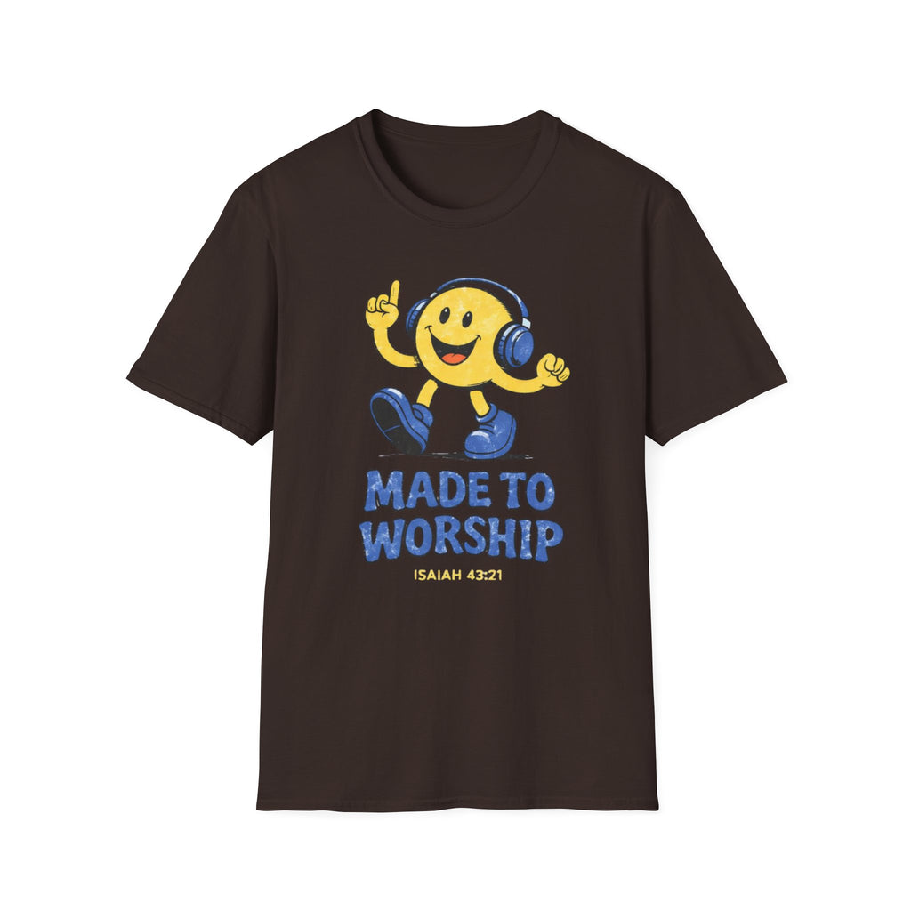 Made to Worship Smiley Blue T-Shirt